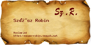 Szüsz Robin névjegykártya